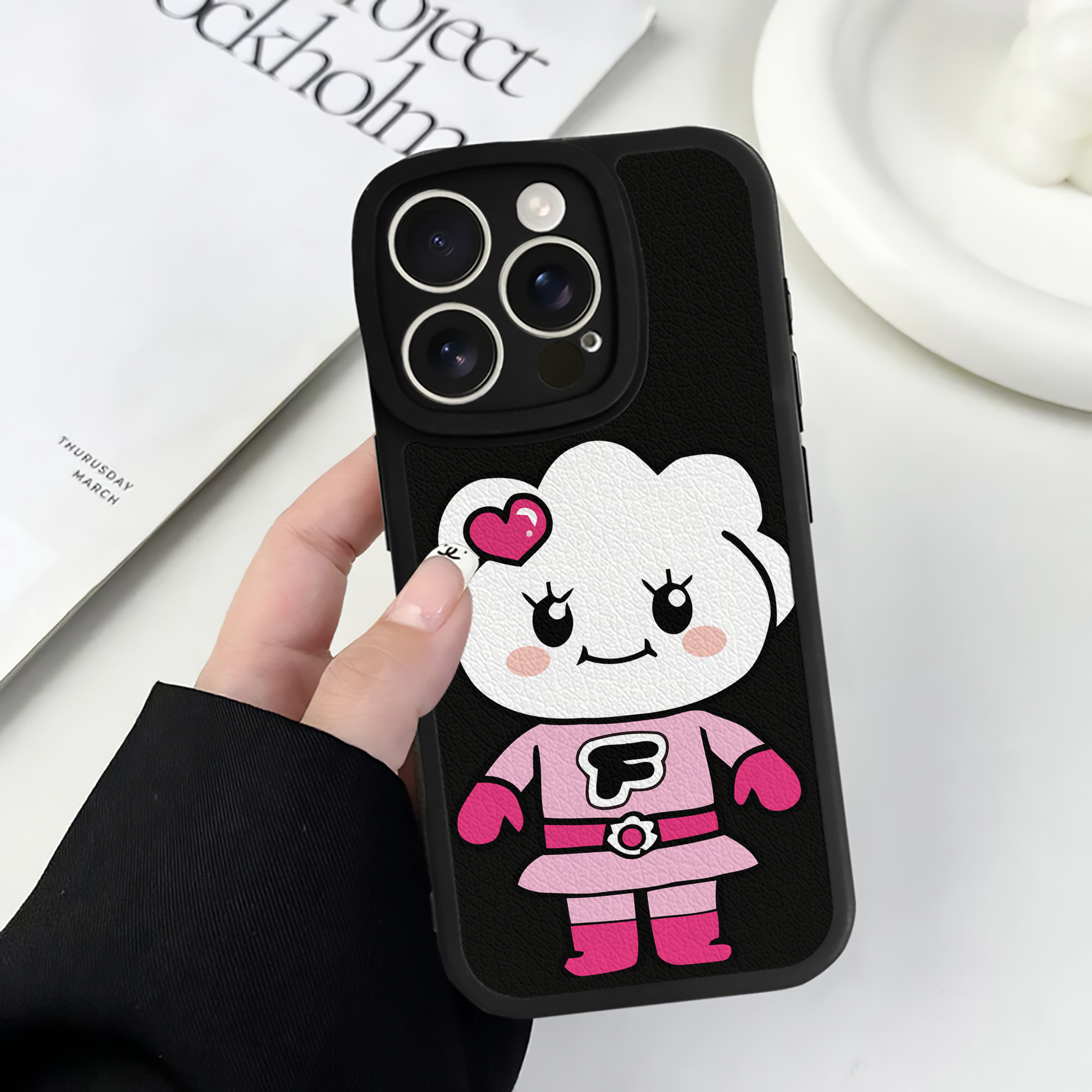 （画像用） アンパンマン Anpanman 【iPhone 16シリーズ対応】シリコンスマホケース（レザー調） 材質：シリコン